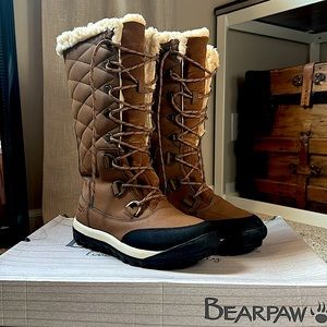 Bearpaw Isabella Wide Hickory Waterproof Wool Winter Boots Size 10 🤎